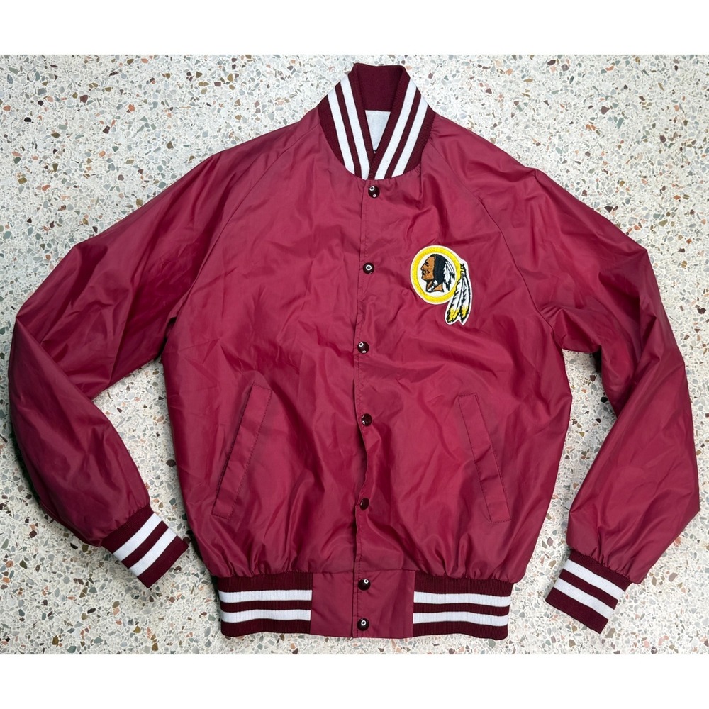 Active Generation Rare Vtg Embroidered Washington Redskins Bomber Jacket Size M